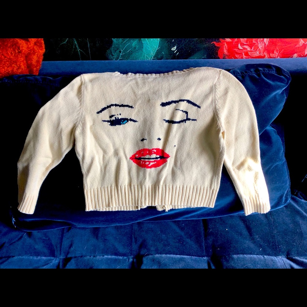 Marilyn Monroe sweater by Betsy Johnson